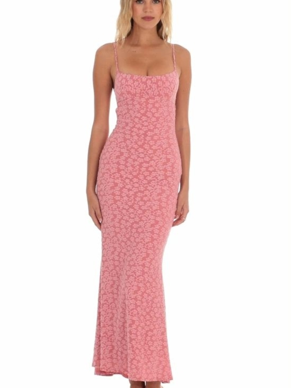 Lucy in the Sky Pink Floral Slip Maxi Dress